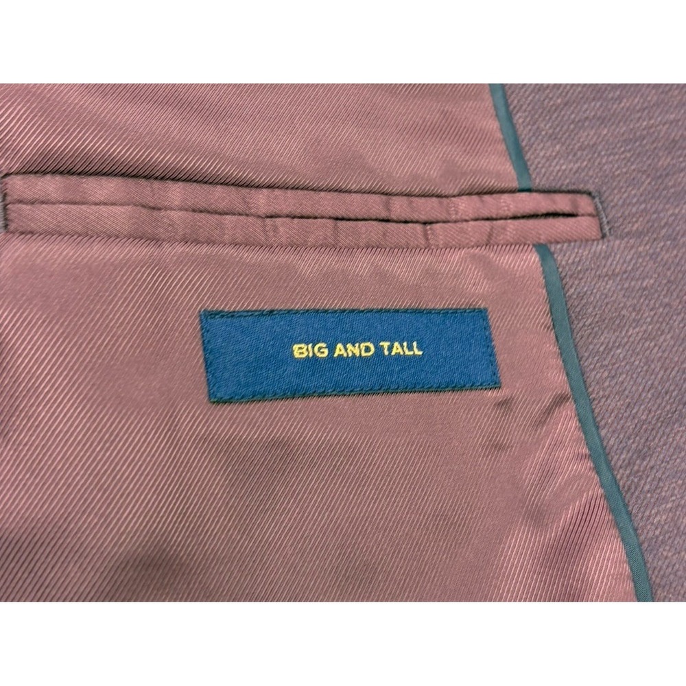 Stafford Poly/Wool Blend Unstructured Sport Coat 54R Purple Jersey Stretch EUC - Picture 8 of 13